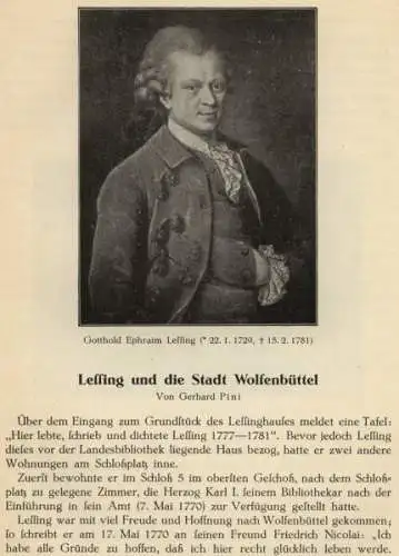 Niedersachsen Literatur Stadt Wolfenbüttel Dichter Raabe Lessing Busch Buch 1929