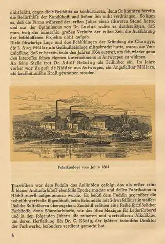 Hessen Frankfurt Höchst 50 Jahre Farbwerke IG Farben Geschichte Festschrift 1913