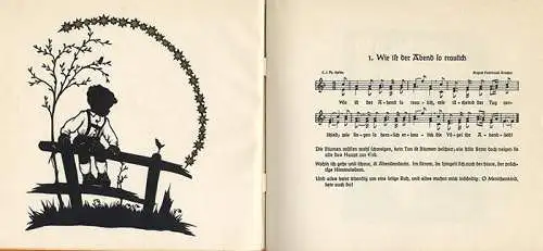 Gute Nacht Kinder Schlaflieder Scherenschnitte Margalisa Pomplun Brenner 1928