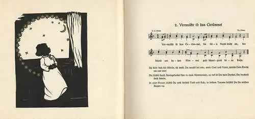 Gute Nacht Kinder Schlaflieder Scherenschnitte Margalisa Pomplun Brenner 1928