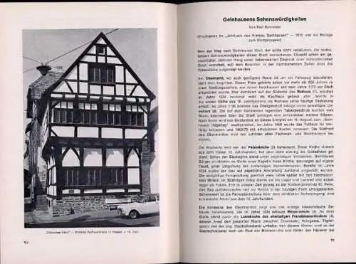 Hessen 800 Jahre Gelnhausen Geschichte Mittelalter Wirtschaft Festschrift 1970