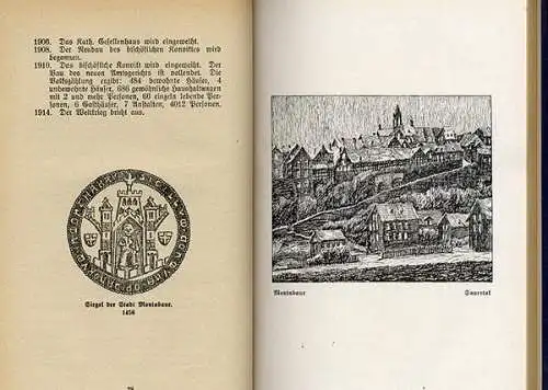 Westerwald Montabaur Stadt Geschichte Chronik Kunst Grafik Heimatbuch 1926