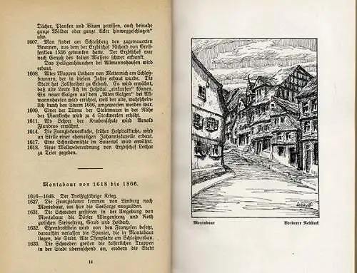 Westerwald Montabaur Stadt Geschichte Chronik Kunst Grafik Heimatbuch 1926