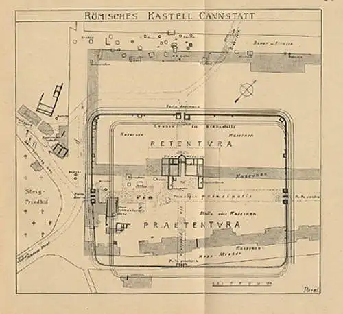 Stuttgart Bad Cannstatt Stadt Geschichte Archäologie Römer Kastell Buch 1920