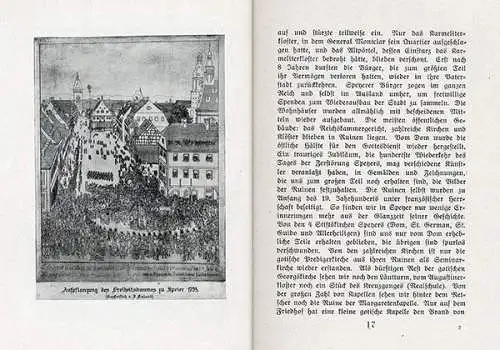 Rheinland Pfalz Speyer Stadt Geschichte Werbung Reklame Reiseführer 1929