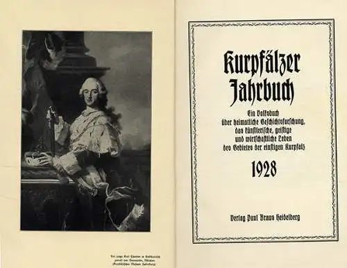 Pfalz Mannheim Heidelberg Geschichte Kultur Volkskunde Kurpfälzer Jahrbuch 1929