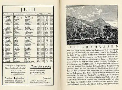 Pfalz Mannheim Heidelberg Geschichte Kultur Volkskunde Kurpfälzer Jahrbuch 1929