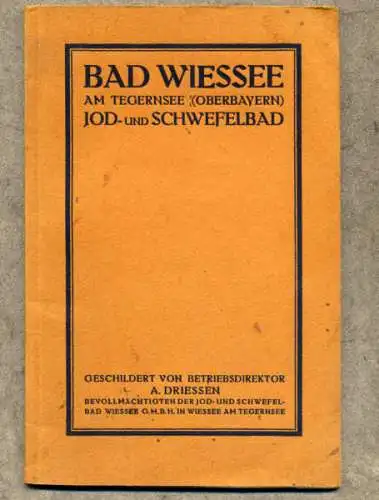 Bayern Alpen Tegernsee Bad Wiessee Erdöl Geschichte Heimatbuch 1927