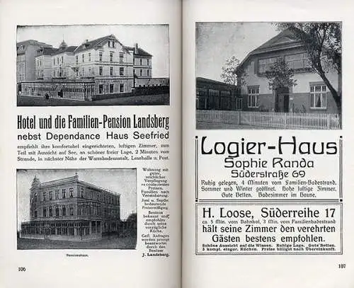 Nordsee Insel Borkum Geschichte Strand Badeleben alter Reiseführer 1913