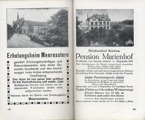 Nordsee Insel Borkum Geschichte Strand Badeleben alter Reiseführer 1913