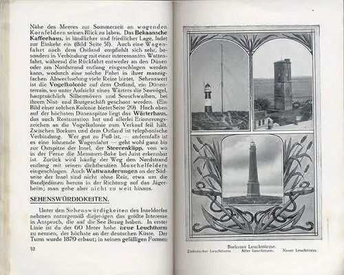 Nordsee Insel Borkum Geschichte Strand Badeleben alter Reiseführer 1913