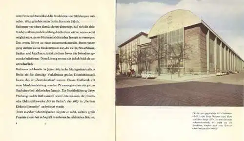 Berlin 75 Jahre AEG Elektro Strom Anlagen Motoren Technik Festschrift 1958