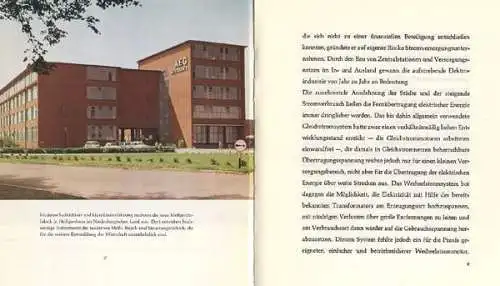 Berlin 75 Jahre AEG Elektro Strom Anlagen Motoren Technik Festschrift 1958