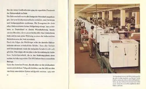 Berlin 75 Jahre AEG Elektro Strom Anlagen Motoren Technik Festschrift 1958