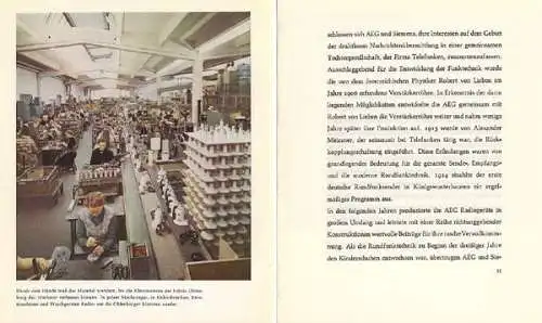 Berlin 75 Jahre AEG Elektro Strom Anlagen Motoren Technik Festschrift 1958