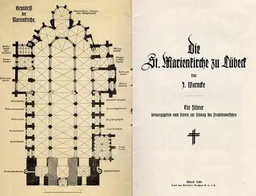 Ostsee Stadt Lübeck Kirche St. Marien Geschichte Architektur Buch 1926