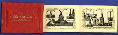 Elsaß Lothringen Metz Krieg Denkmal Schlachtfelder altes Leporello Album 1890