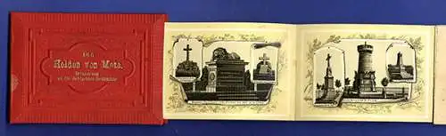 Elsaß Lothringen Metz Krieg Denkmal Schlachtfelder altes Leporello Album 1890