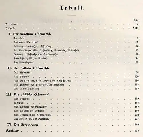 Odenwald Natur Geschichte Heimat Volkskunde Jugendstil Prachtband 1896