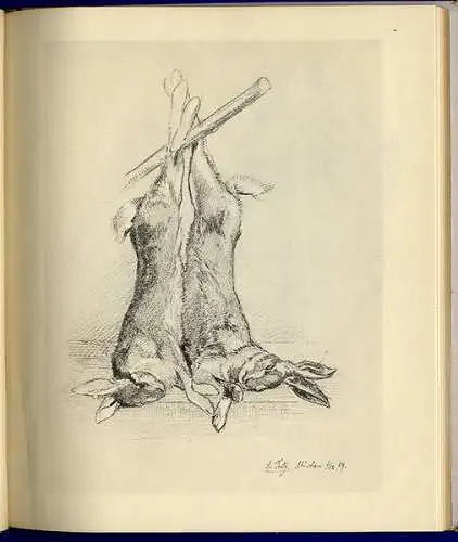 Kunst Malerei Wald Tiere Jagd Skizzen Buch August Fritz Darmstadt 1921