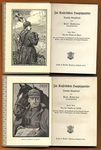 Deutsches Kaiserreich Weltkrieg Militär Soldaten Kriegsbriefe 2 Bände 1915