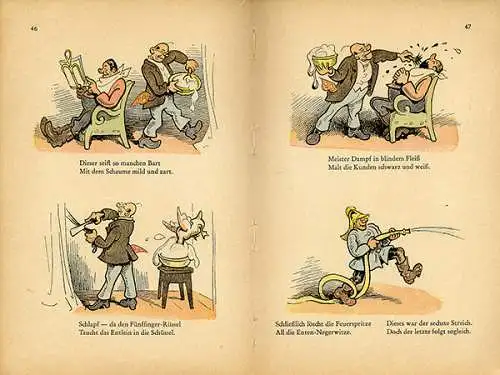 Lustige Mädchen Streiche Wilhelm Busch Art Bilderbuch Geschichten Comic 1925