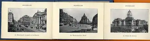 Belgien Brüssel Reise Souvenier Leporello Fotoalbum 1900