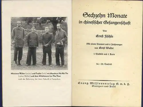 China Bürgerkrieg Deutsche Missionare in chinesischer Gefangenschaft Buch 1931