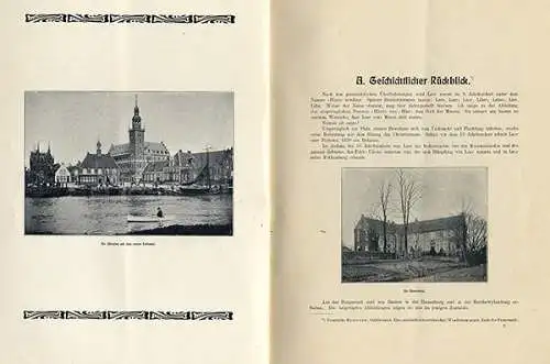 Nordsee Schiffahrt Einweihung Neue Hafenanlagen der Stadt Leer Festschrift 1903