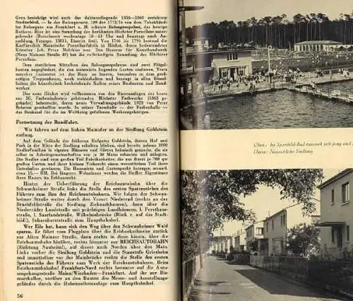 Hessen Frankfurt Main Stadt Geschichte Wirtschaft Verkehr Reiseführer 1938