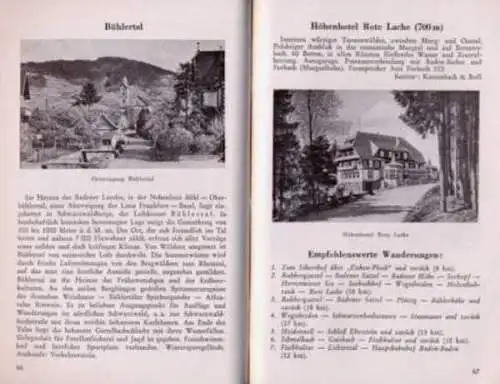 Baden Schwarzwald Bühl Hornisrinde Hundseck Mummelsee Wanderbuch 1951