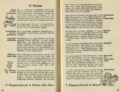 Gelsenkirchen Kochen Backen Küppersbusch Gasherd Werbung Reklame Kochbuch 1930