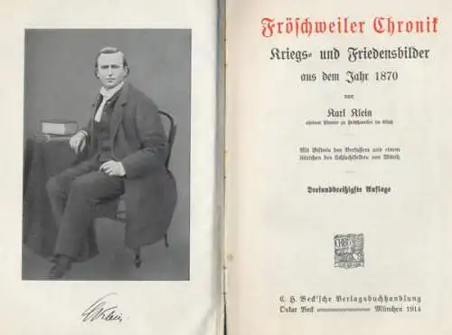 Deutschland Frankreich Elsaß Krieg 1871 Wörth Fröschweiler Chronik Buch 1916