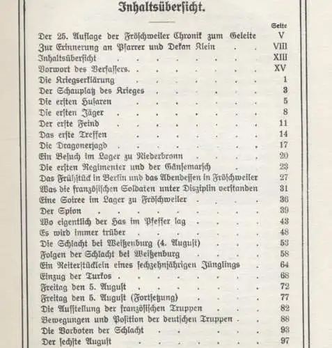 Deutschland Frankreich Elsaß Krieg 1871 Wörth Fröschweiler Chronik Buch 1916