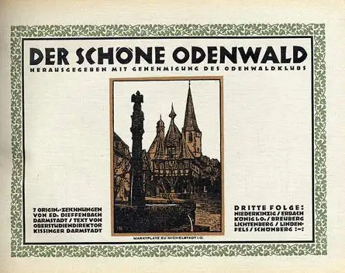 Hessen Niederkinzig Erbach Breuberg Lindenfels Odenwald Kunst Grafik Mappe 1925