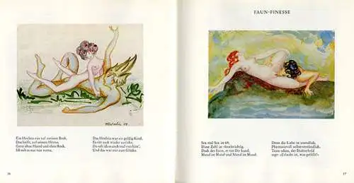 Kunst Grafik Expressionismus Hermann Finsterlin Sex Erotik Bilderbuch  1970