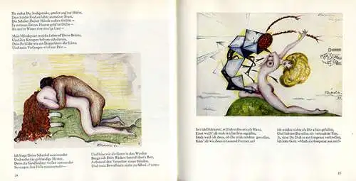 Kunst Grafik Expressionismus Hermann Finsterlin Sex Erotik Bilderbuch  1970