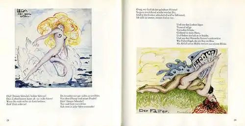 Kunst Grafik Expressionismus Hermann Finsterlin Sex Erotik Bilderbuch  1970