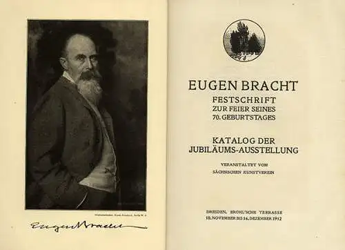 Dresden Malerei Jugendstil Eugen Bracht 70. Geburtstag Katalog Festschrift 1912