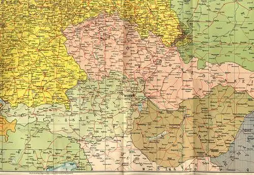 Alte Landkarte Deutsches Reich Pharus Reisekarte Deutschland um 1920