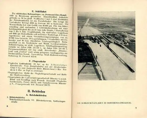 Rhein Westfalen Münster Stadt Geschichte Baukunst Stadtplan Reiseführer 1937