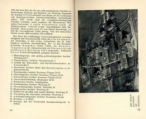 Rhein Westfalen Münster Stadt Geschichte Baukunst Stadtplan Reiseführer 1937