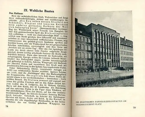 Rhein Westfalen Münster Stadt Geschichte Baukunst Stadtplan Reiseführer 1937