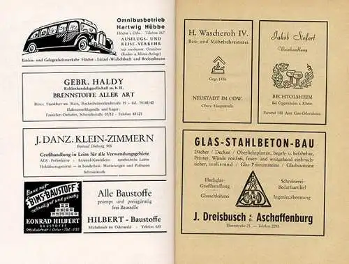 Hessen Odenwald Neustadt Breuberg Geschichte Chronik Heimatbuch 1953