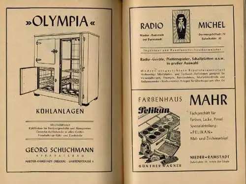 Hessen Darmstadt 750 Jahre Nieder Ramstadt Geschichte Chronik Festschrift 1950 