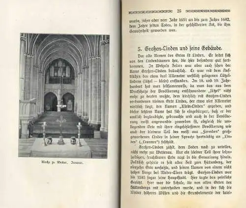Hessen Oberhessen Wetter Großenlinden Geschichte Philipp Vigelius Buch 1930