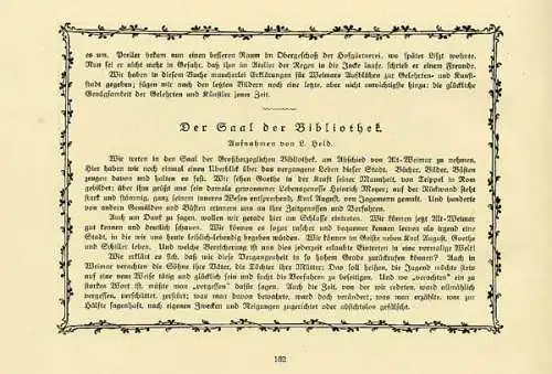 Thüringen Alt Weimar Stadt Geschichte Baukunst Kultur Goethezeit Klassik 1912