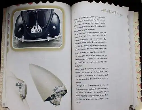 Deutsches Reich KDF Wagen Technik Betrieb Motor Bremsen Licht Handbuch 1938