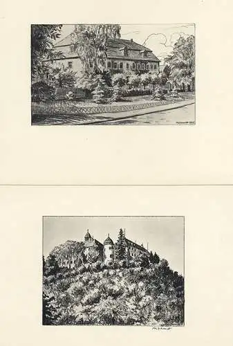 Sachsen Anhalt Harz Blankenburg Zeichnungen Kunst Grafik Bildermappe 1920