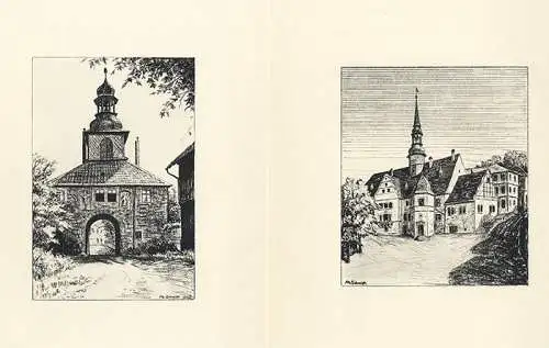 Sachsen Anhalt Harz Blankenburg Zeichnungen Kunst Grafik Bildermappe 1920